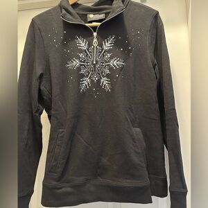 Christine Alexander winter sparkle sweatshirt LG